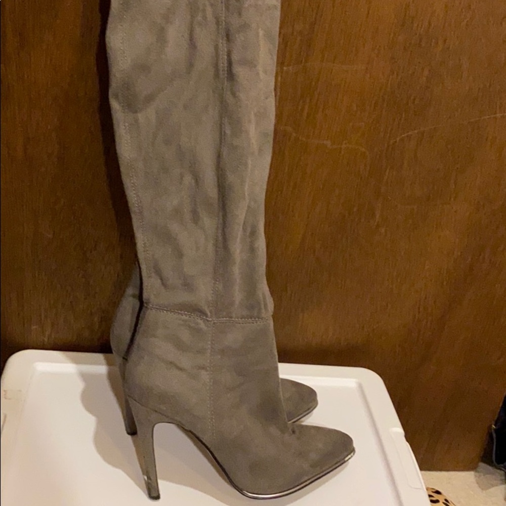 Grey Thigh High boots